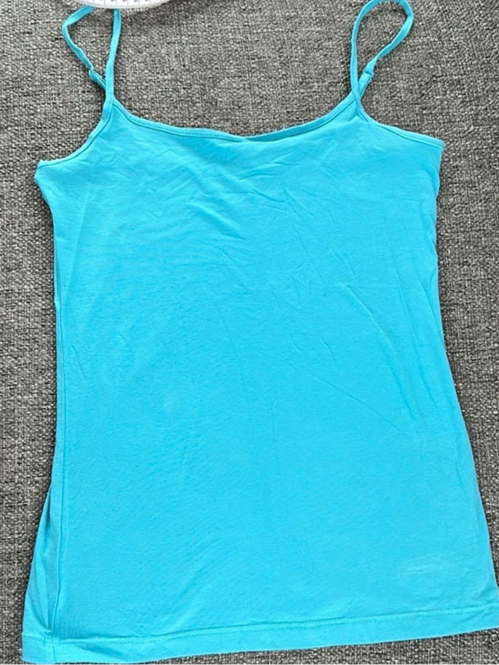 Ann Taylor LOFT Blue Ribbed Built In Shelf Bra Camisole Tank Top XS